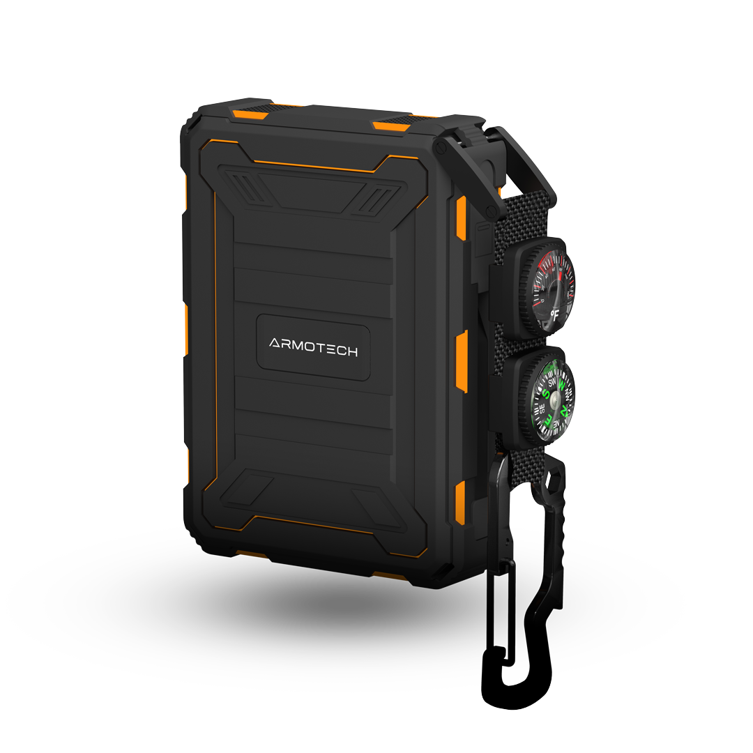 Black Outlast 4-in-1 Power Bank prepared for a family vehicle kit