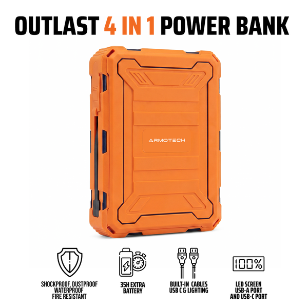 Outlast - Power Bank + Free Paracord Cable