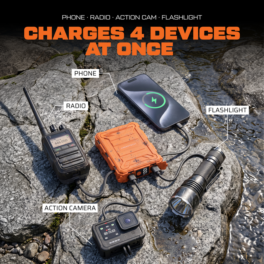 ARMOTECH Outlast power bank rugged protection demonstration